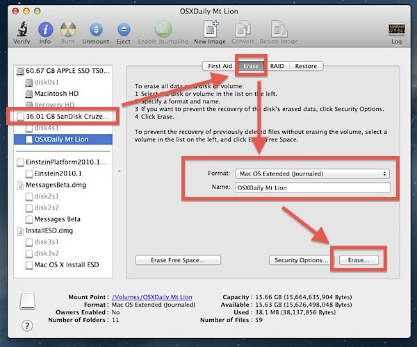 format usb for mac installation from pc