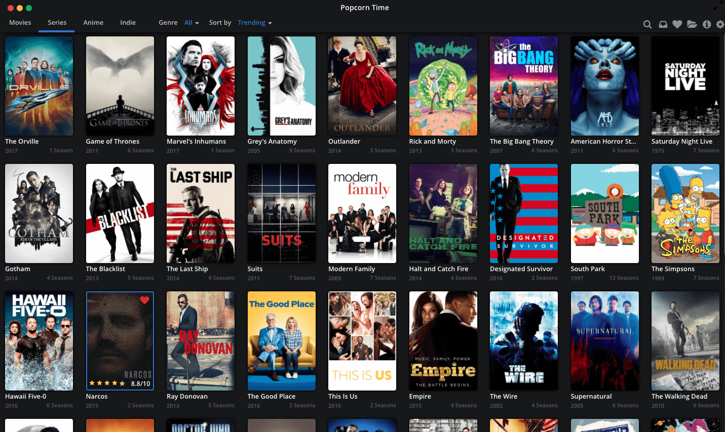 popcorn time for mac 10.5